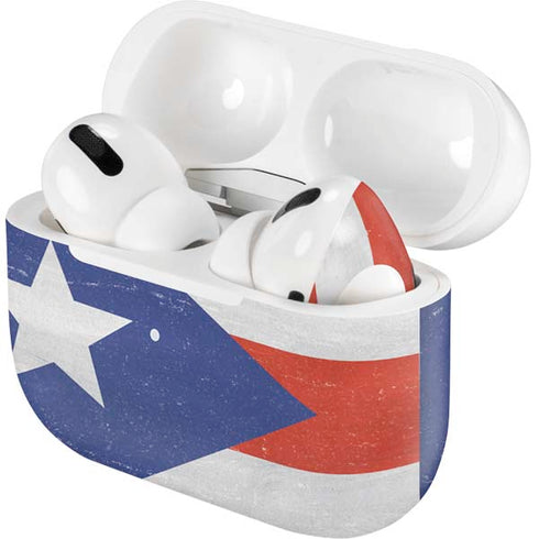 Puerto Rico Flag Distressed AirPods Skins